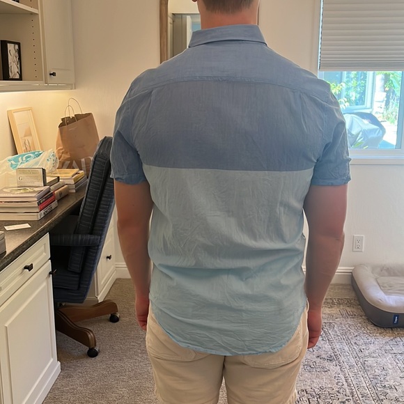 Penguin color block short sleeve button down mens - Picture 2 of 3